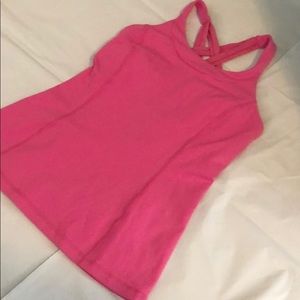 Lululemon Pink Tank Top - built in bra - Size 6